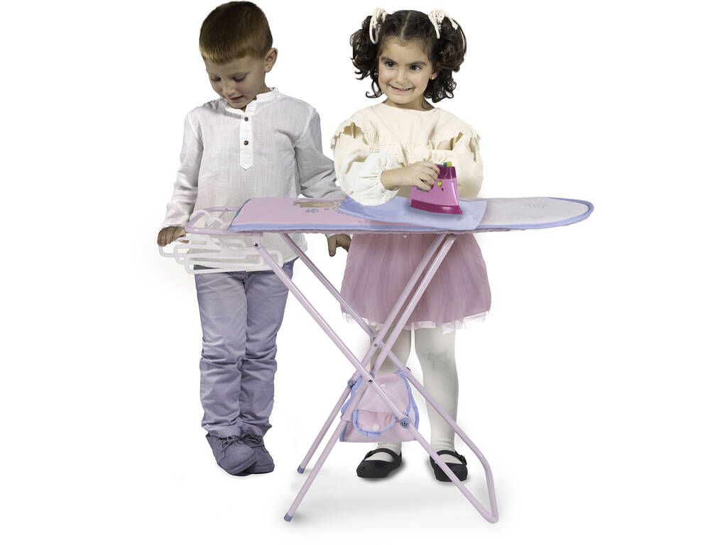 Gala Decuevas Table à repasser pliante avec fer à repasser et cintres 53451