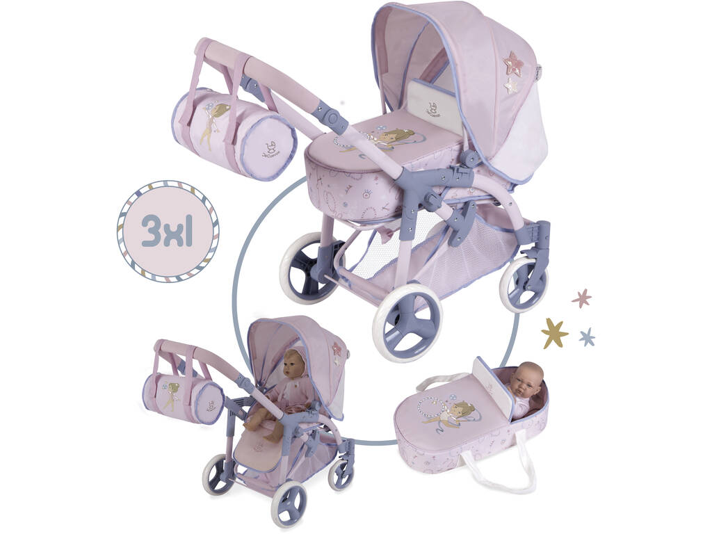 Gala Decuevas 3 en 1 chariot pliable pour poupées 81651