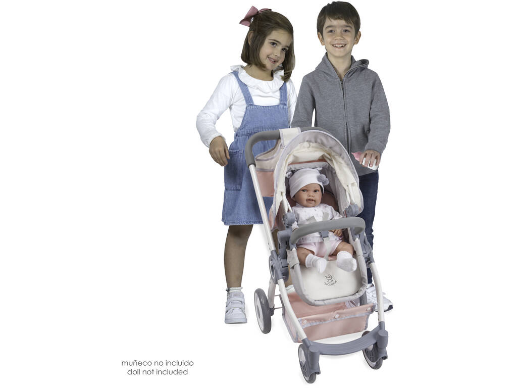 Passeggino per bambole 3 in 1 Pieghevole Funny Decuevas 80586