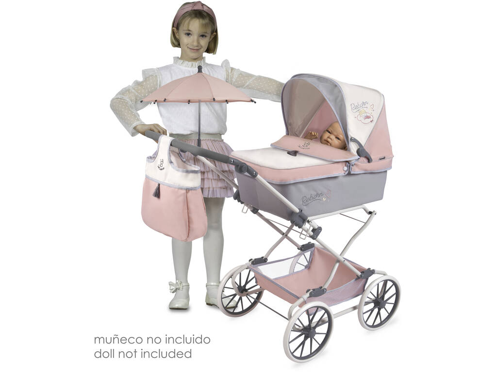Passeggino per Bambole Reborn Pieghevole con Parasole Funny DeCuevas 82086