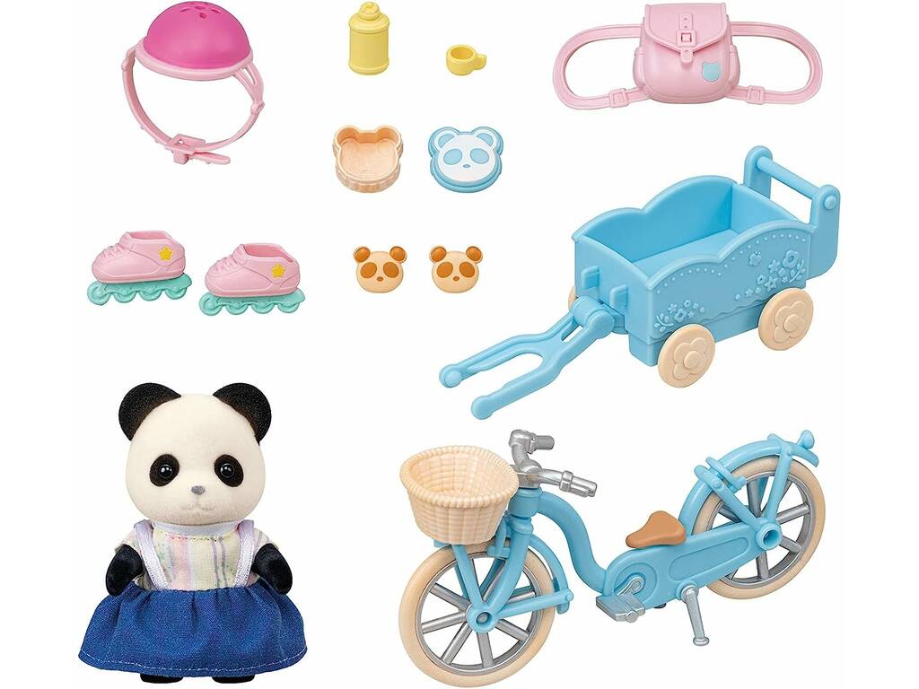 Sylvanian Families Set di biciclette e pattini Rosalina Panda Pookie Epoch Para Imaginar 5652