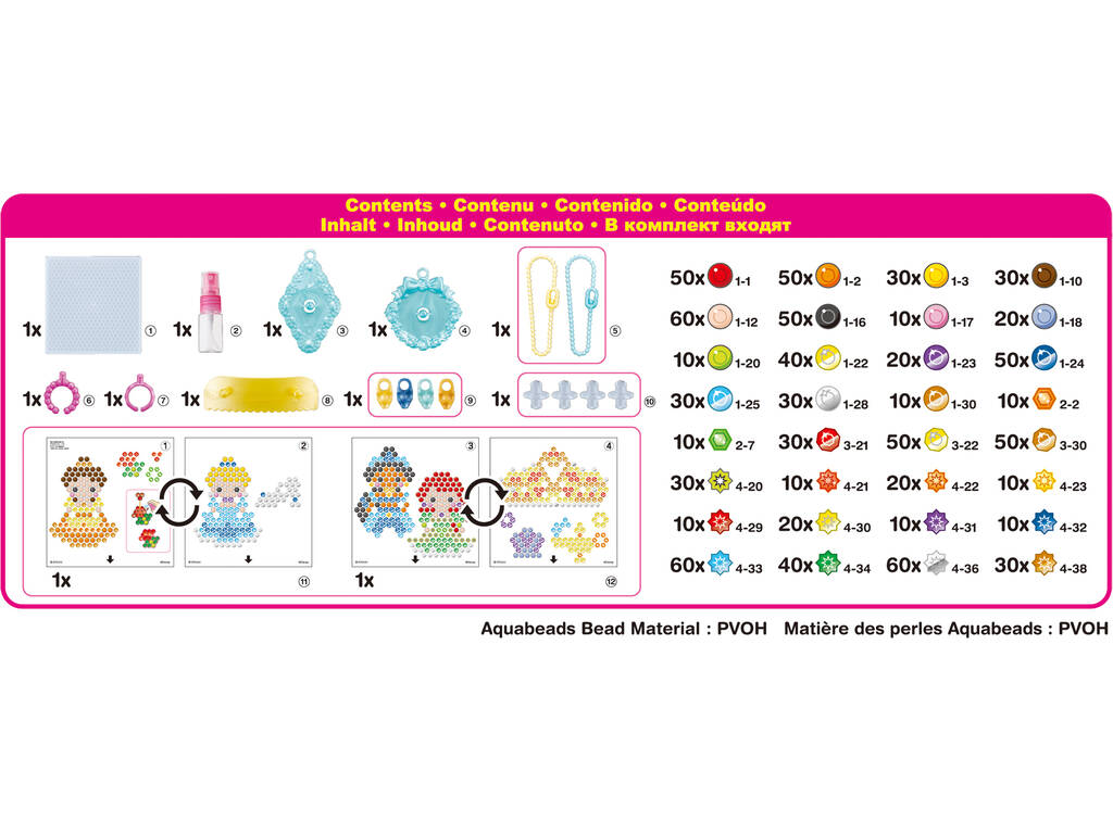 Aquabeads Principesse Disney Set di vestiti Epoch Para Imaginar 31997