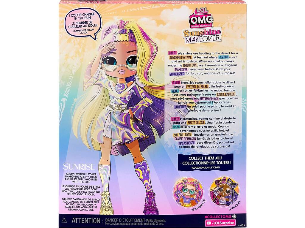 LOL Surprise OMG Sunshine Makeover Muñeca Sunrise MGA 589433