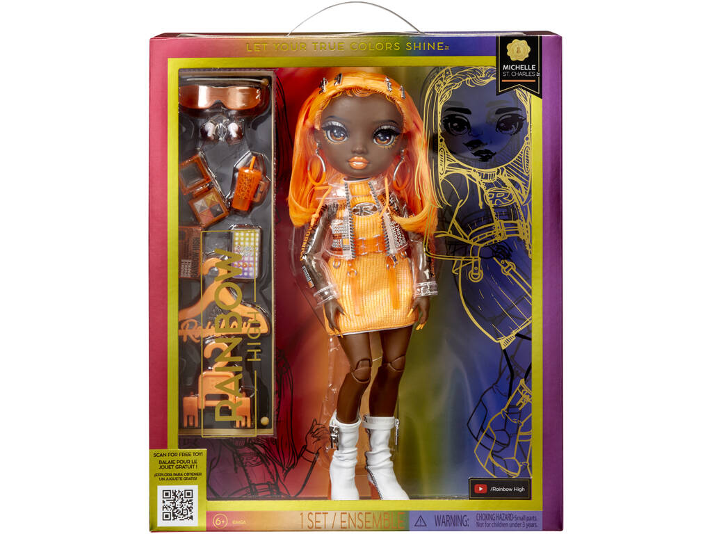Bambola Rainbow High Serie 5 Michelle St Carlos Orange MGA 583127