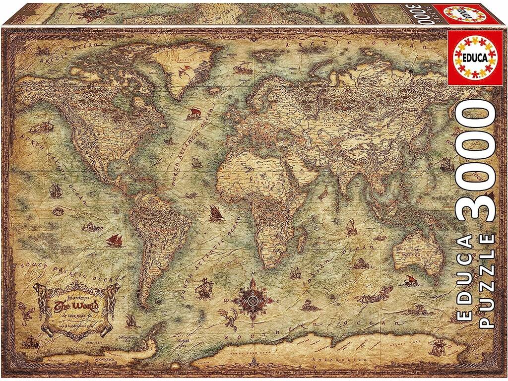 Puzzle 3000 Weltkarte Educa 19567