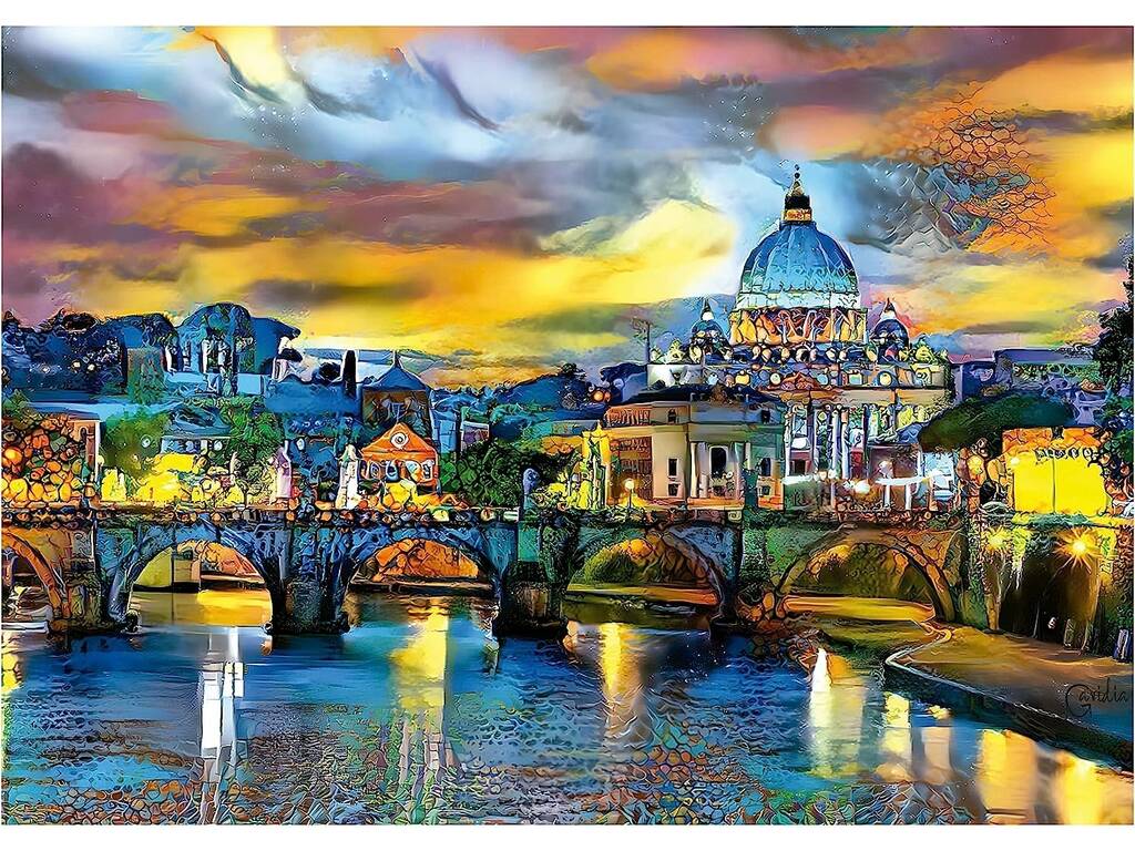 Puzzle 1500 BasíliqueDe San Pedro y Pont De San Angelo