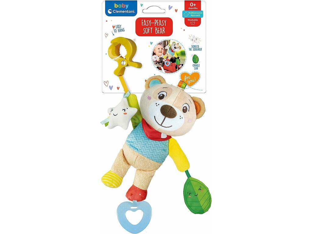 Sonaglio Orsacchiotto Peluche Attività di Clementoni 17788