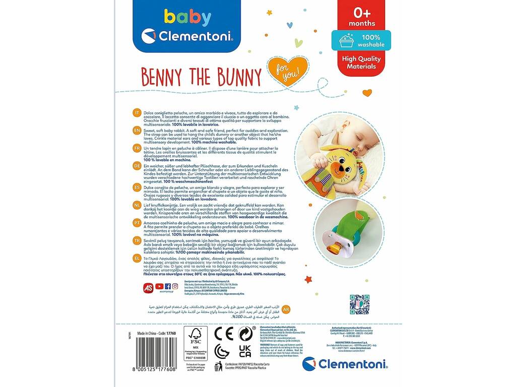 Peluche Benny Il coniglietto Clementoni 17760