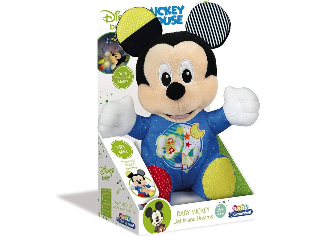 Disney Bébé Mickey Mouse Peluches Lumières et Sons Clementoni 17206