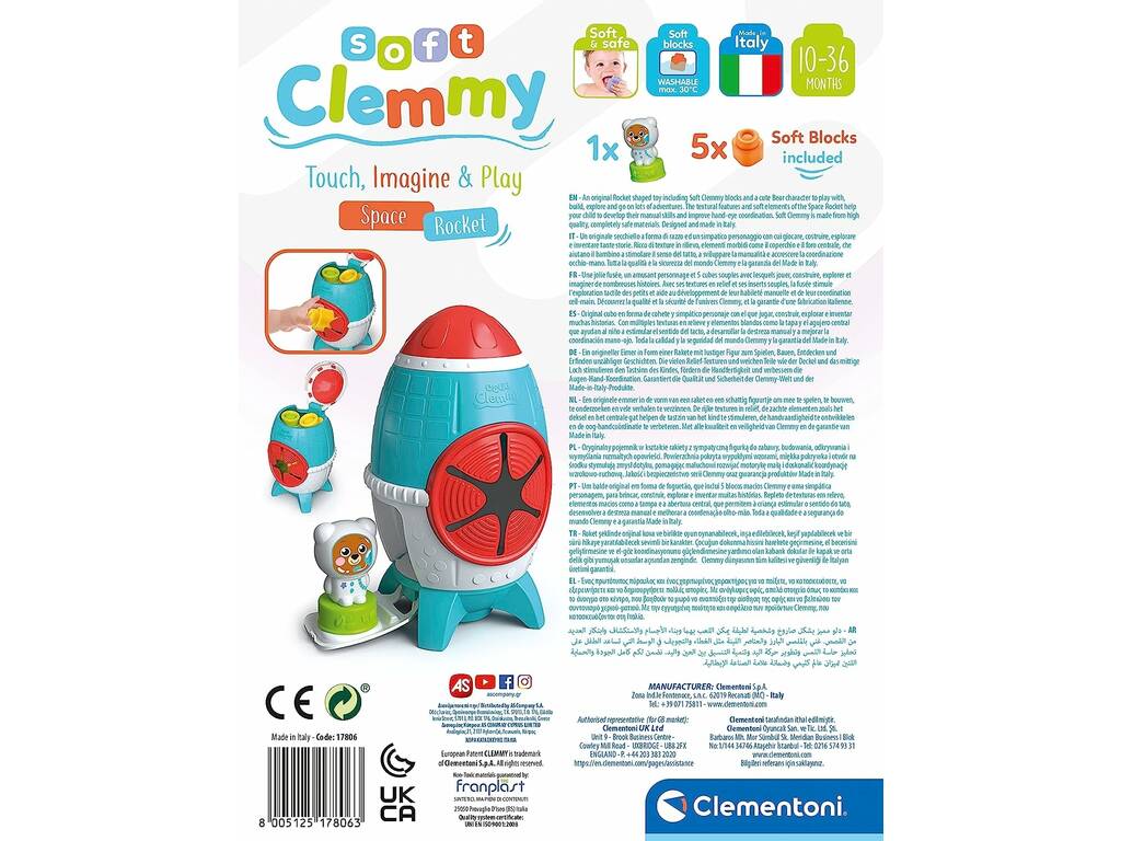 Soft Clemmy Sensory Rocket Clementoni 17806