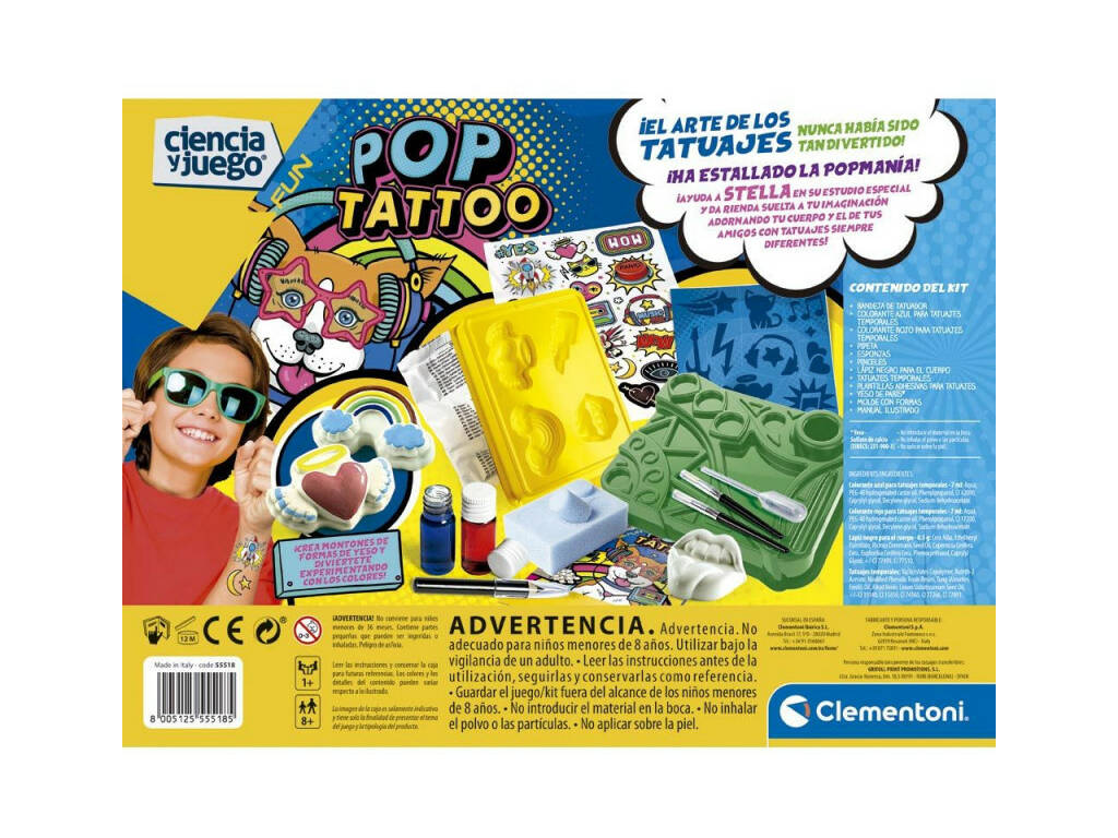 Tatouage Pop Clementoni 55518