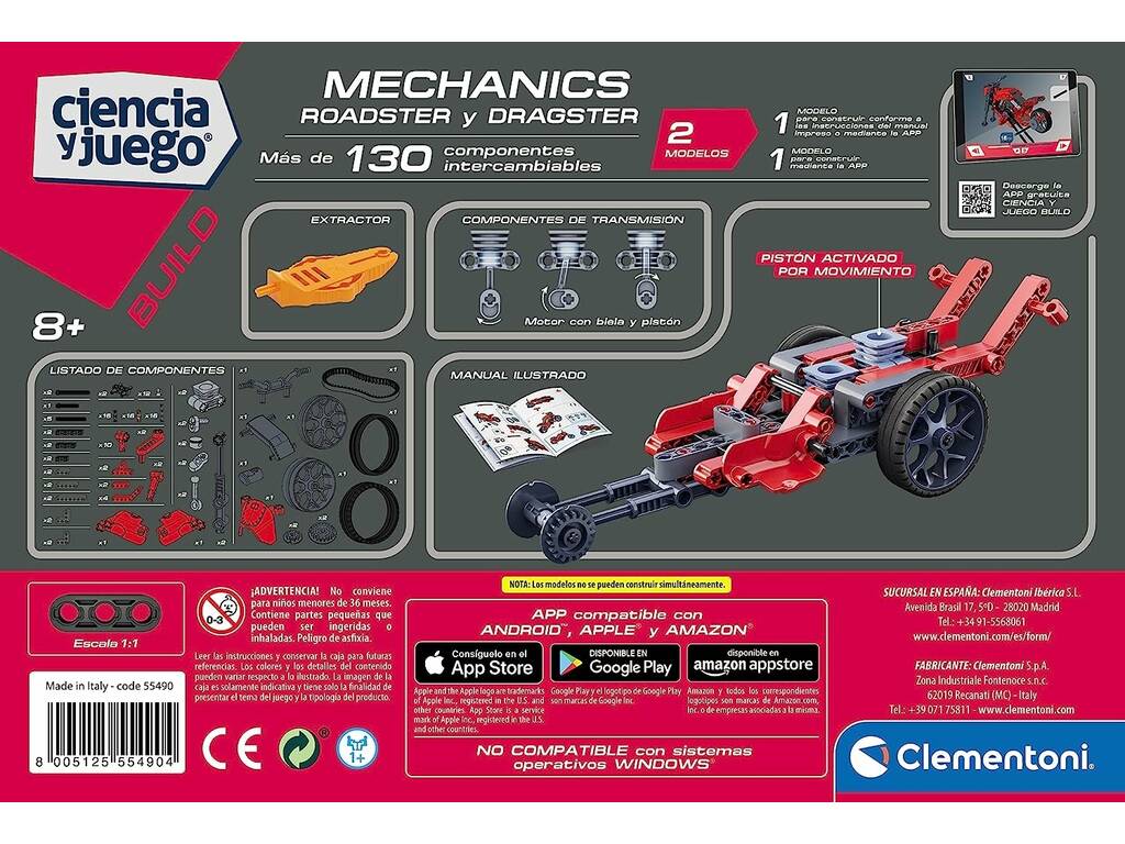 Mechanics Roadster et Dragster Clementoni 55490 