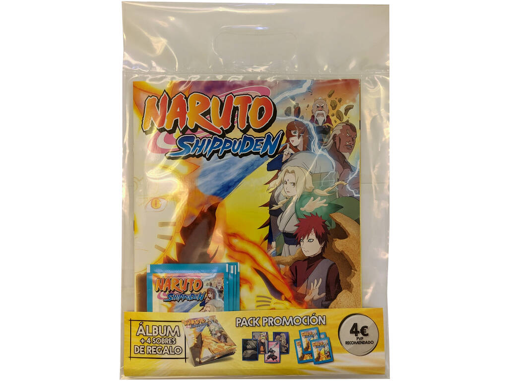 Naruto Shippuden Pack Promotion avec Album et 4 Enveloppes Panini