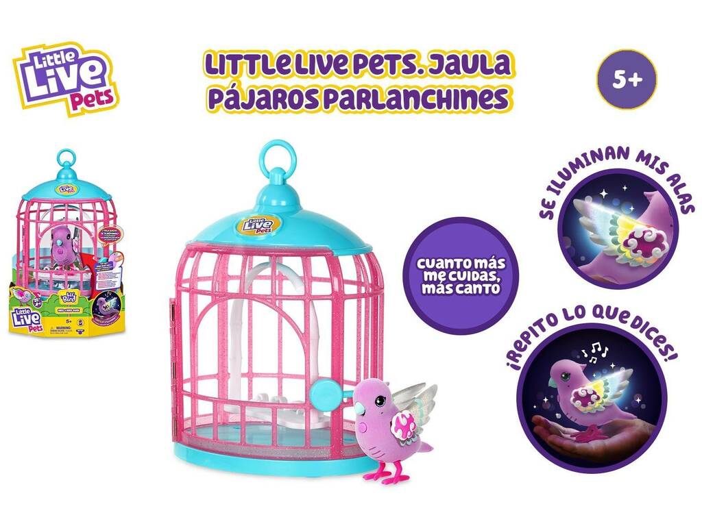 Little Live Pets Cage avec oiseau jacasseur Famosa LPB15000