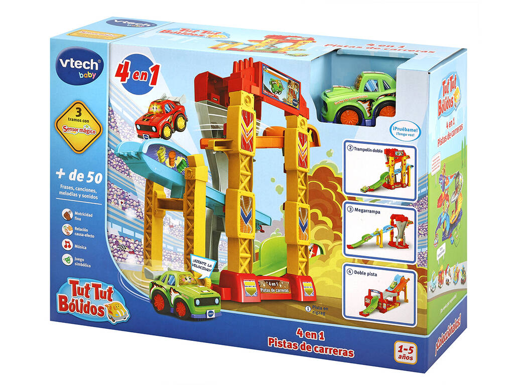 Tut Tut 4 in 1 Racing Track + Simon The Racing Car Vtech 556522