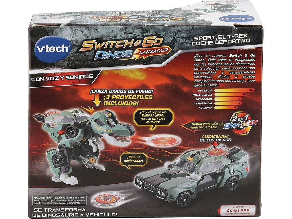 Switch & Go Dinos Sport Il T-Rex Auto Sportiva Vtech 559022
