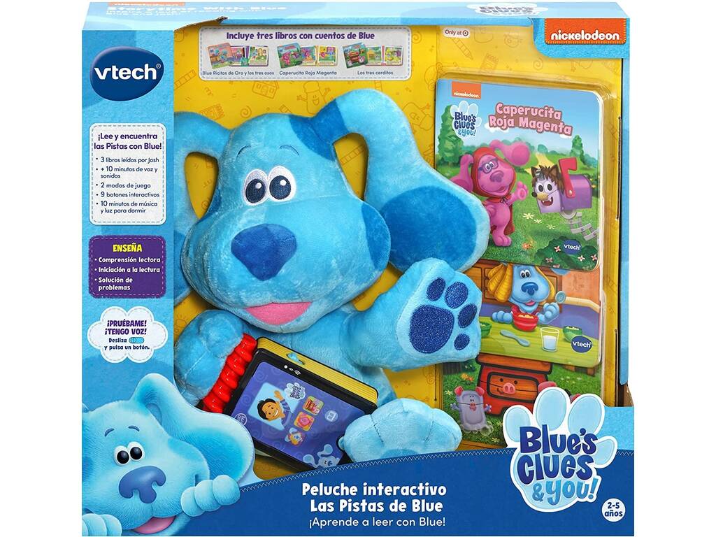 Peluche interactive Blue and You Clues Apprendre à lire avec Blue Vtech 614122