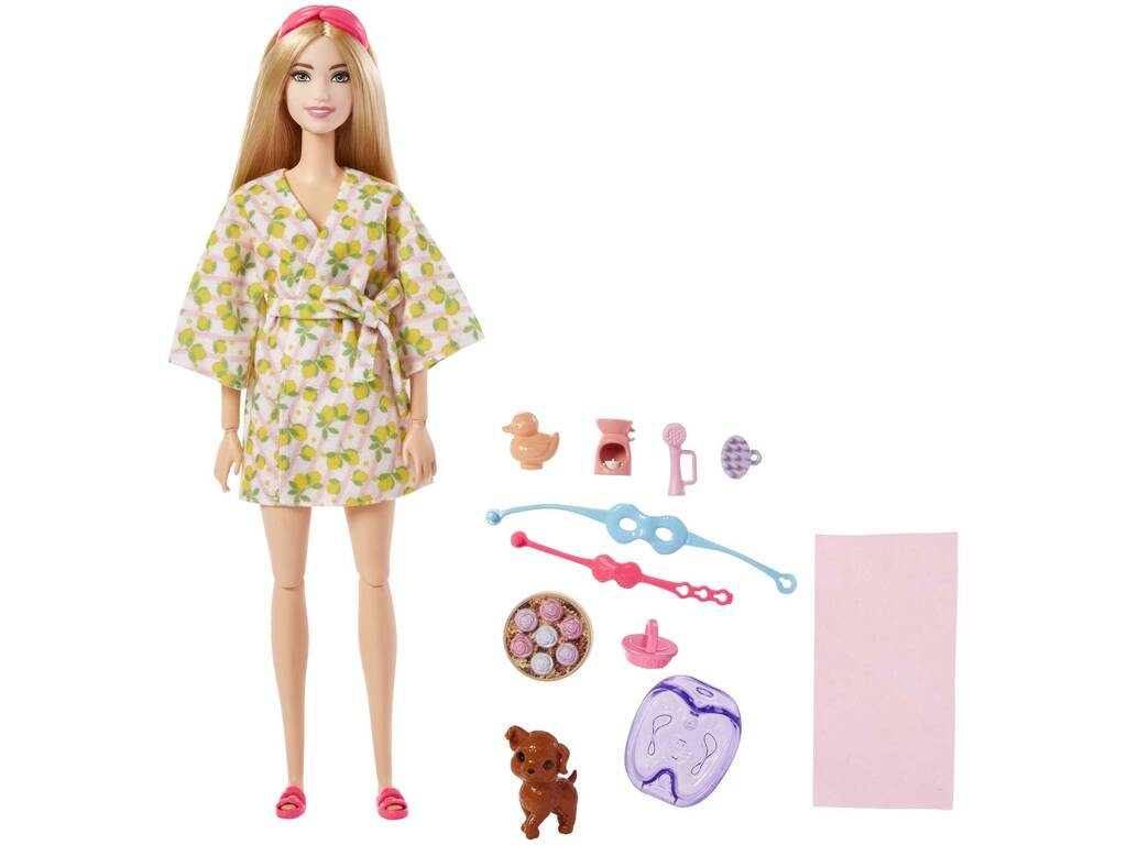 Barbie Bambola Bionda Benessere Spa Mattel HKT90