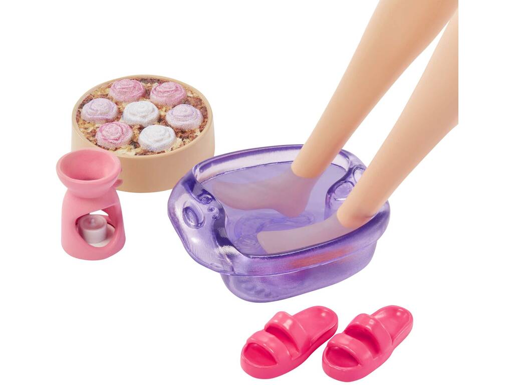 Barbie Bambola Bionda Benessere Spa Mattel HKT90
