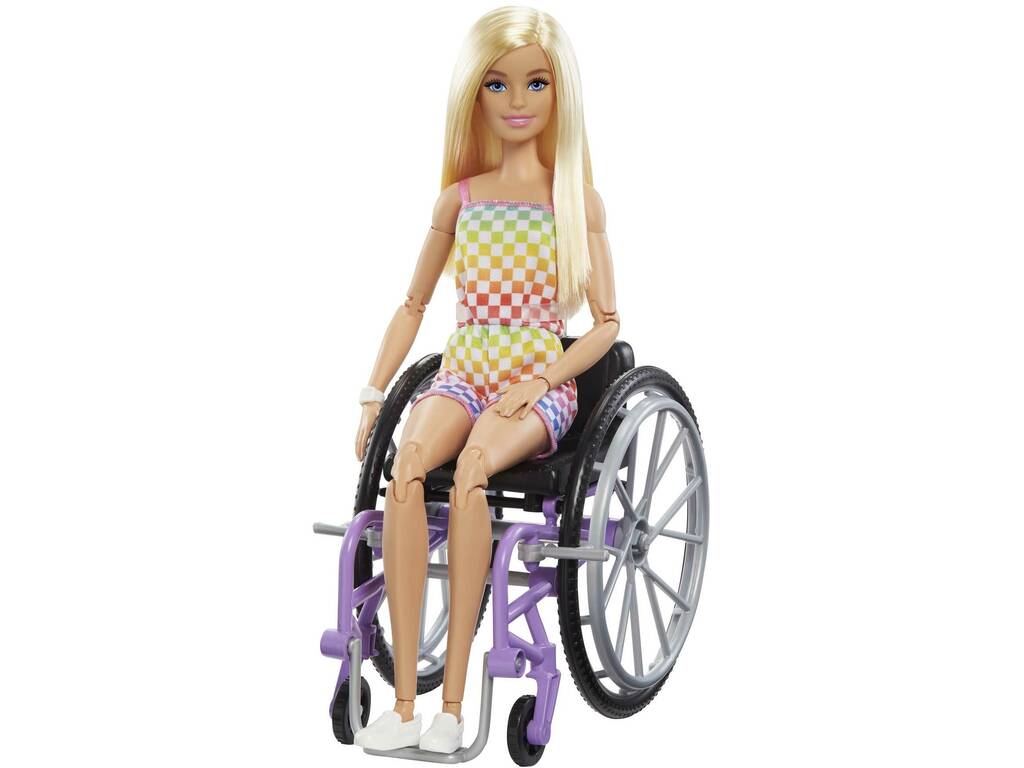 Barbie Fashionista Bionda con sedia a rotelle Mattel HJT13