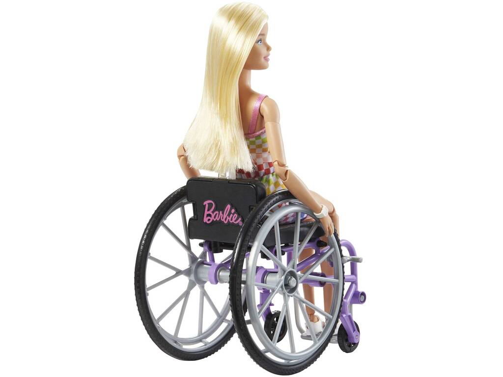 Barbie Fashionista Bionda con sedia a rotelle Mattel HJT13