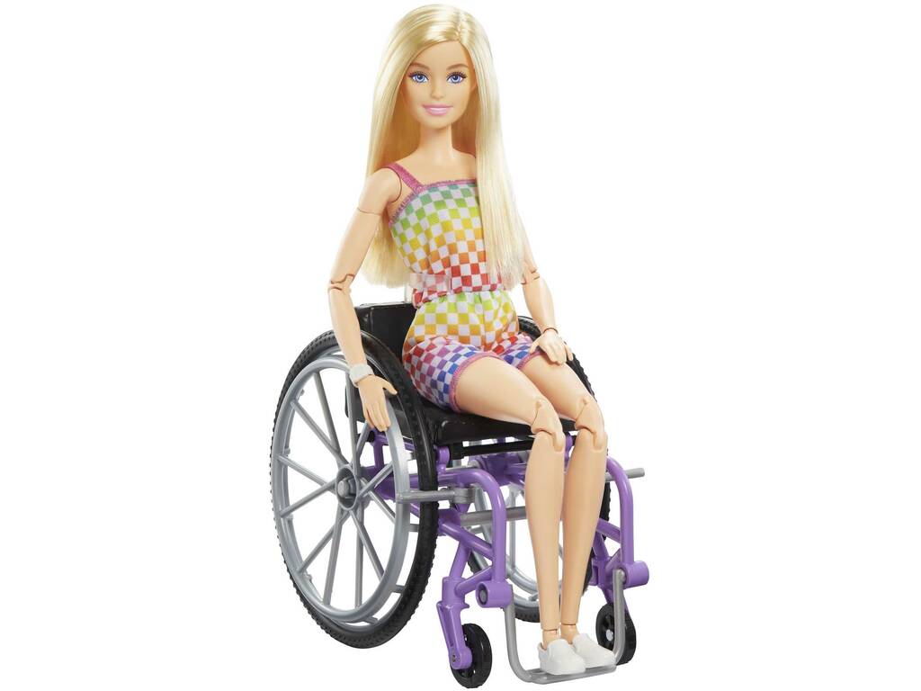Barbie Fashionista Bionda con sedia a rotelle Mattel HJT13