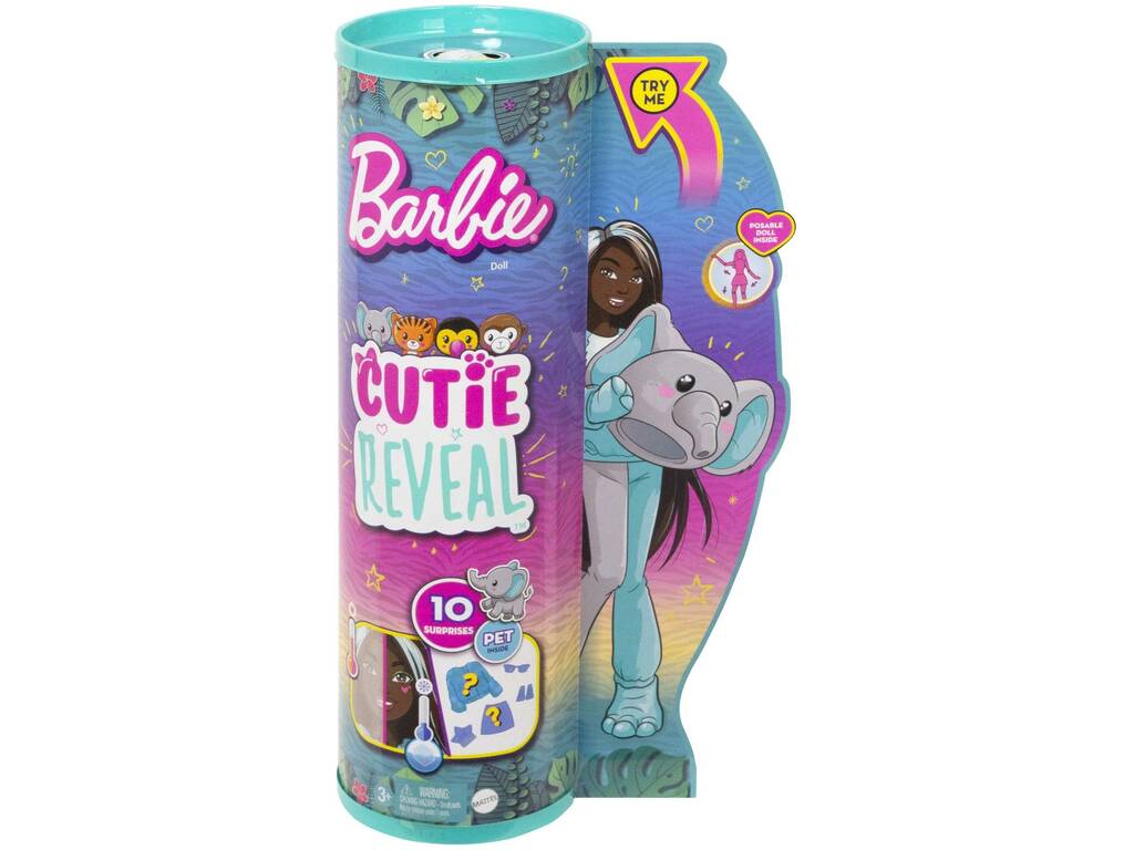Barbie Cutie Reveal Jungle Elephant Friends Mattel HKP98