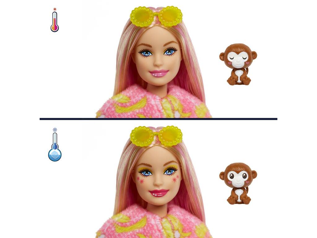 Barbie Cutie Reveal Amici della giungla Scimmie Mattel HKR01