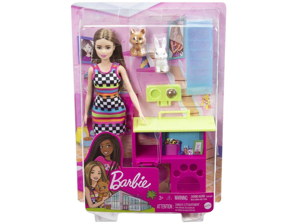Poupée Barbie avec animaux Mattel HGM62