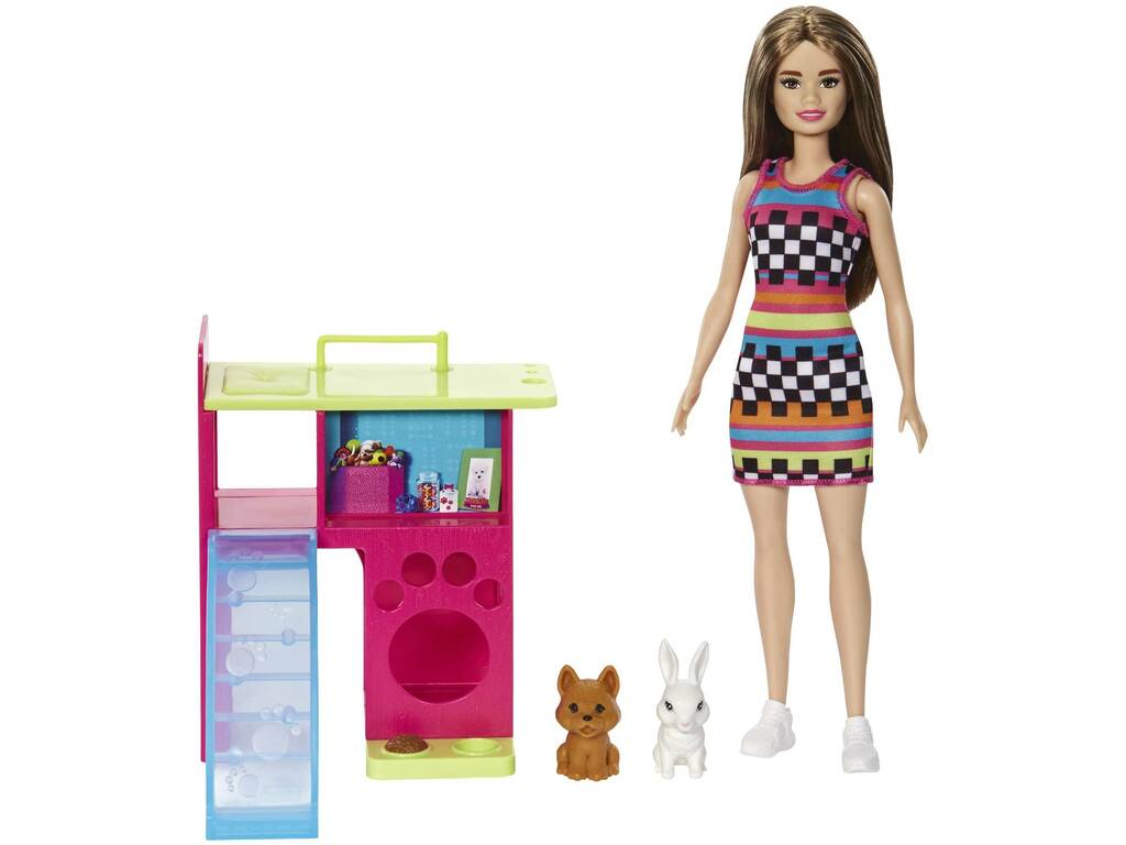Poupée Barbie avec animaux Mattel HGM62