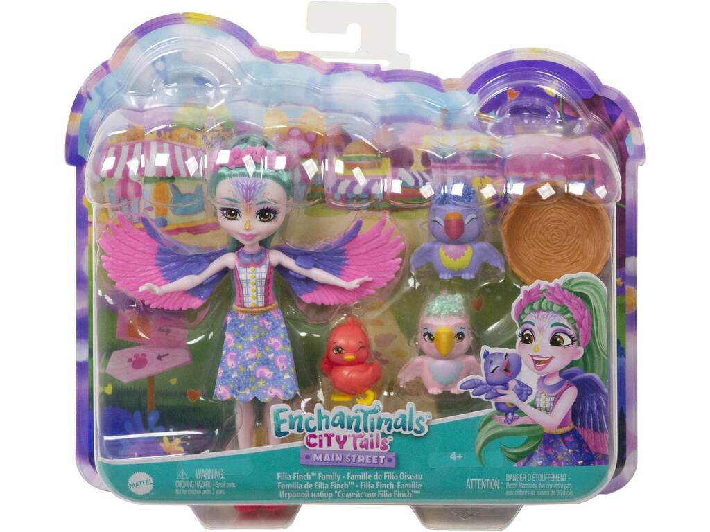 Enchantimals City Tails Filia Finch Family Mattel HKN15