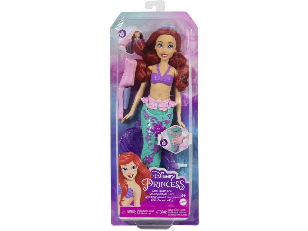Principesse Disney Bambola Ariel Tocco di Colore Mattel HLW00