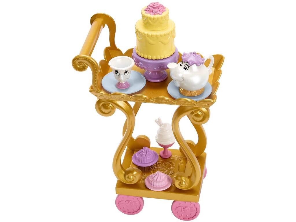 Princesse Disney Poupée Belle et Charriot de Thé Mattel HLW20