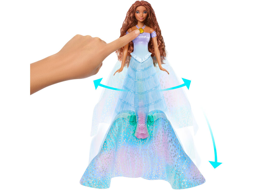 A Pequena Sereia de Disney Boneca A transformação de Ariel Mattel HLX13