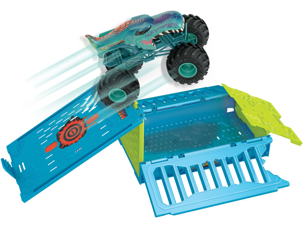Hot Wheels Monster Trucks Mega Wrex com Gaiola Mattel HNC29
