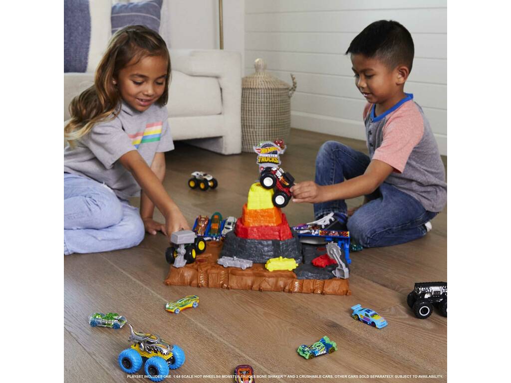 Hot Wheels Monster Trucks Arena Smashers Smash and Smash Track Mattel HNB96