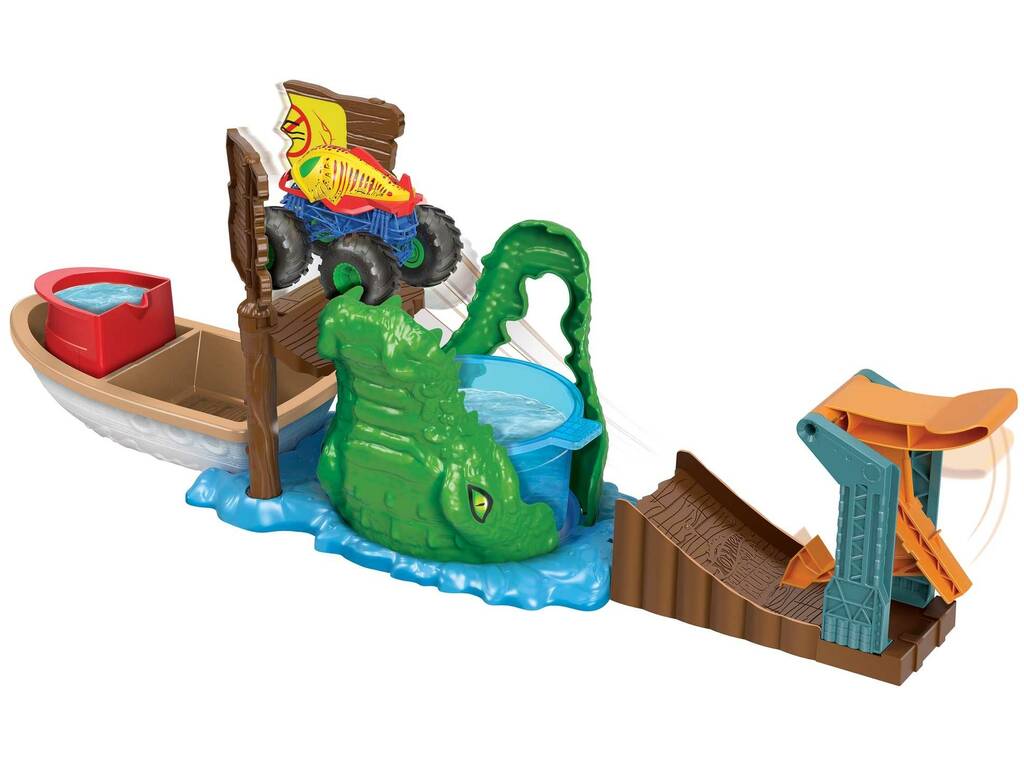 Hot Wheels Monster Trucks Color Shifters Ataque en el Pantano Mattel HGV14