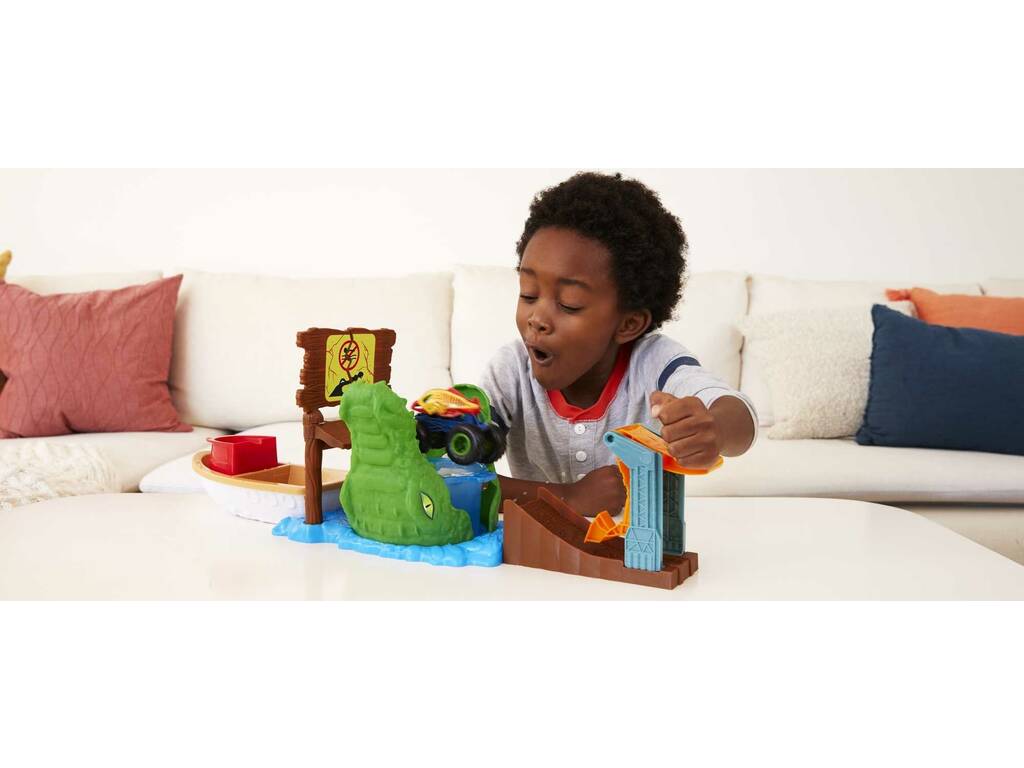 Hot Wheels Monster Trucks Color Shifters Ataque en el Pantano Mattel HGV14