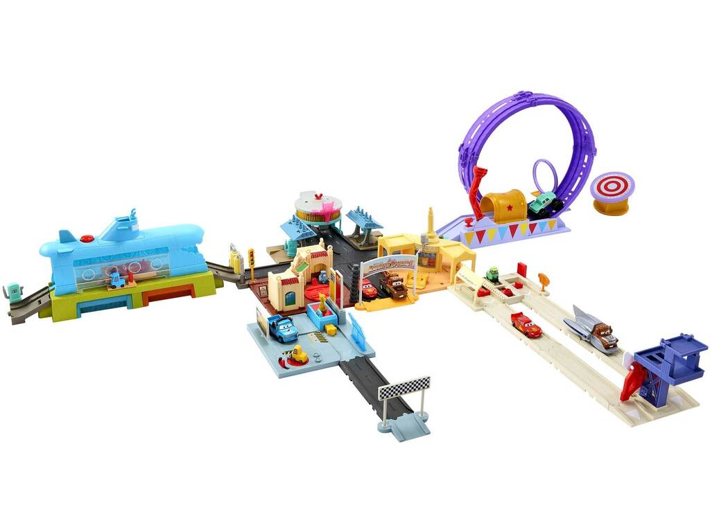 Cars On The Road Play Set Spectacular Circuit Mattel HGV73