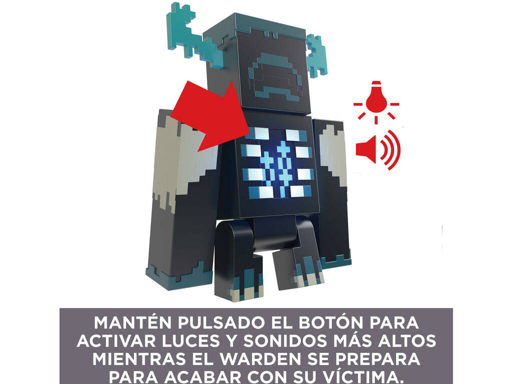 Figurine Minecraft Warden avec lumières et sons Mattel HHK89
