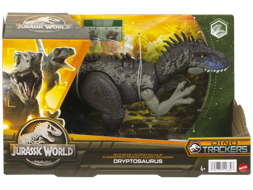 Jurassic World Ruggito selvaggio di Dryptosaurus Mattel HLP15