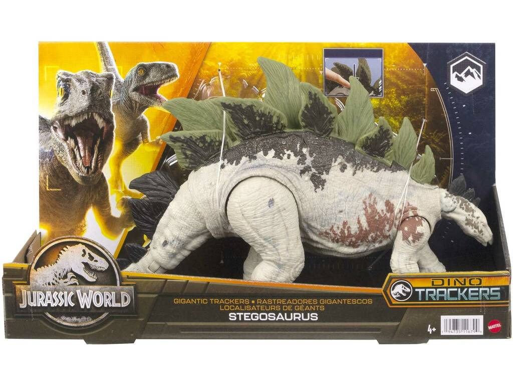 Jurassic World Tracciatori Giganti Stegosauri Mattel HLP24