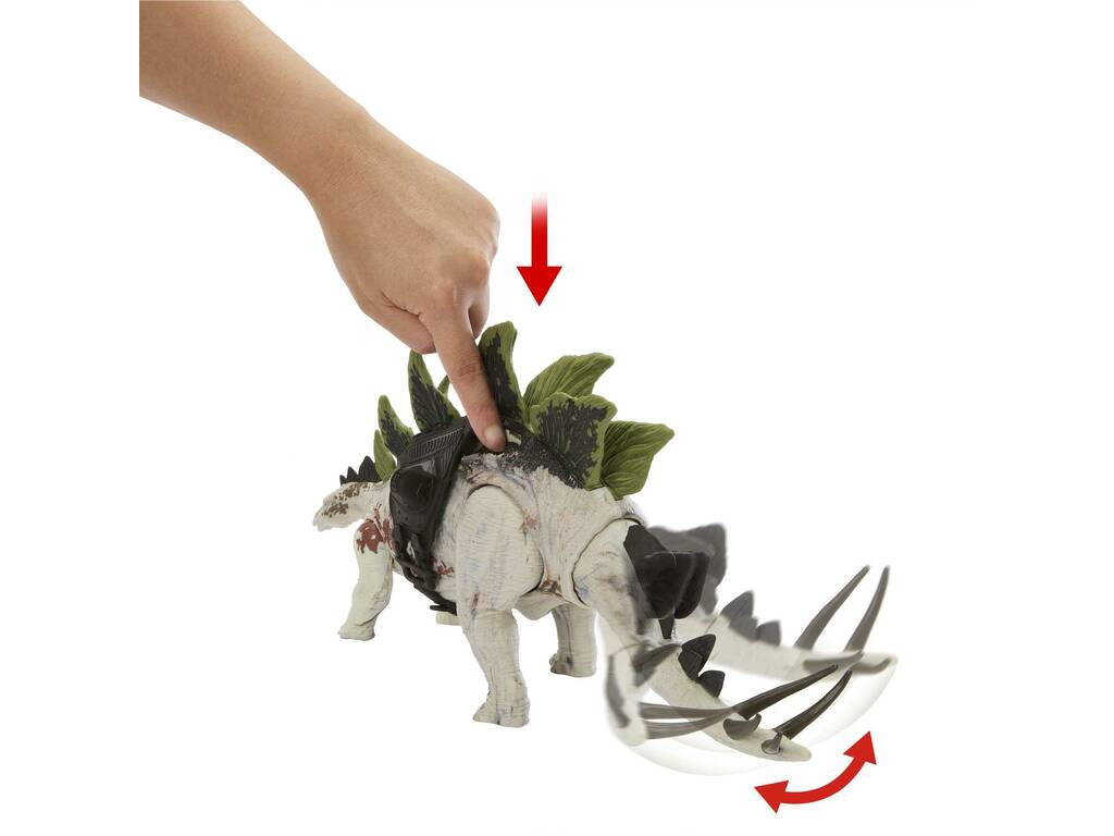 Jurassic World Tracciatori Giganti Stegosauri Mattel HLP24