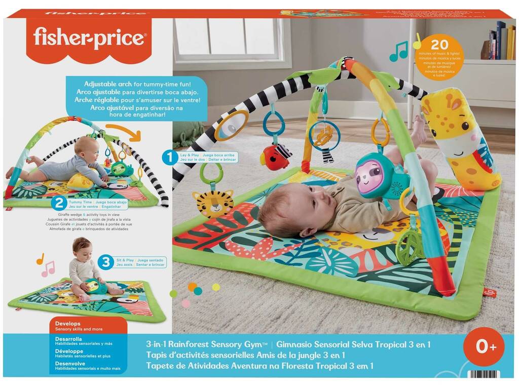 Fisher Price Palestrina sensoriale della giungla 3 in 1 Mattel HJW08
