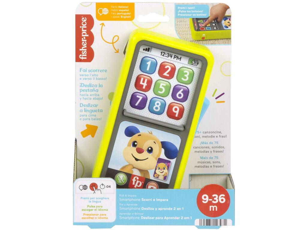 Fisher Price Smartphone Glissez et Apprenez 2 en 1 Mattel HNL 45 
