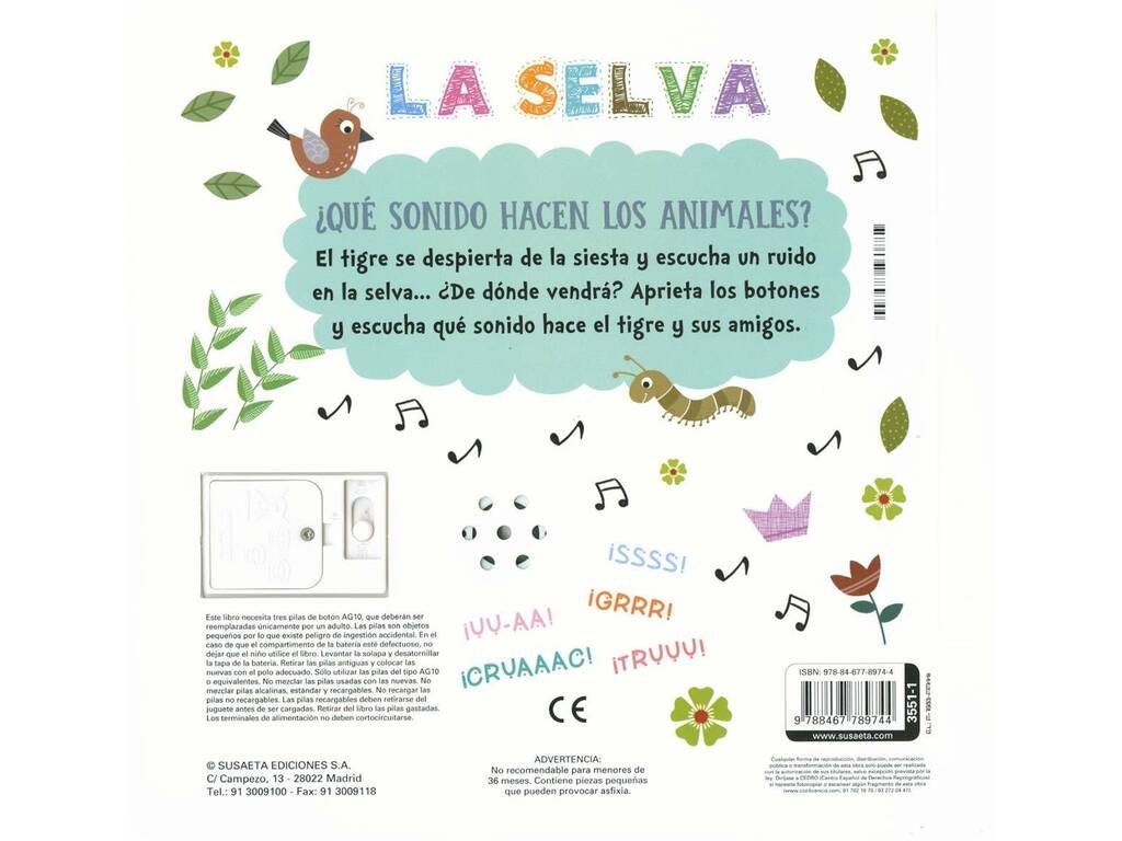 Libro Cinque suoni La giungla con pulsanti