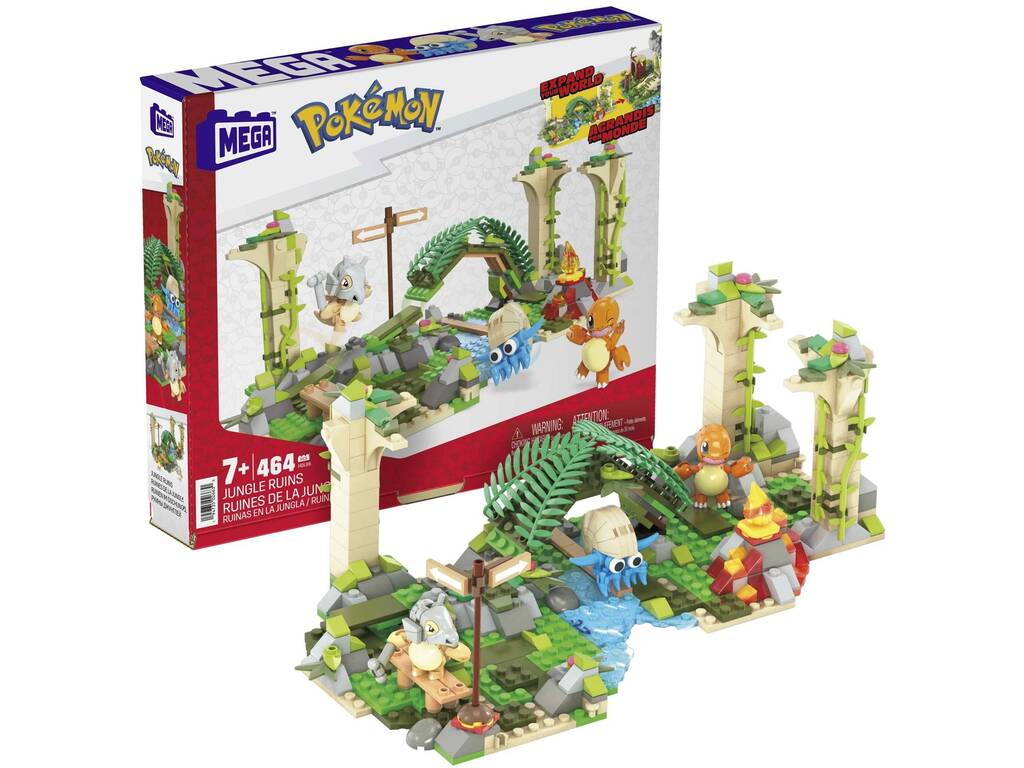Pokémon Mega Pack Rovine nella giungla con Charmander, Cubone e Omastar Mattel HDL86
