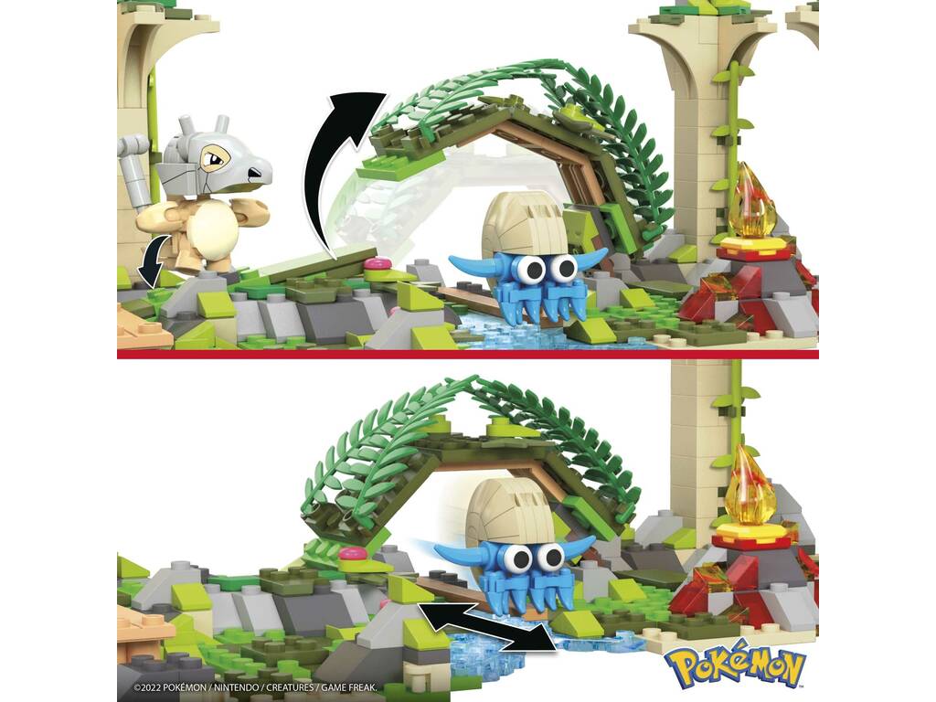 Pokémon Mega Pack Rovine nella giungla con Charmander, Cubone e Omastar Mattel HDL86