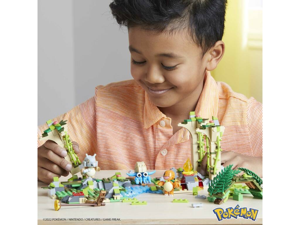 Pokémon Mega Pack Rovine nella giungla con Charmander, Cubone e Omastar Mattel HDL86