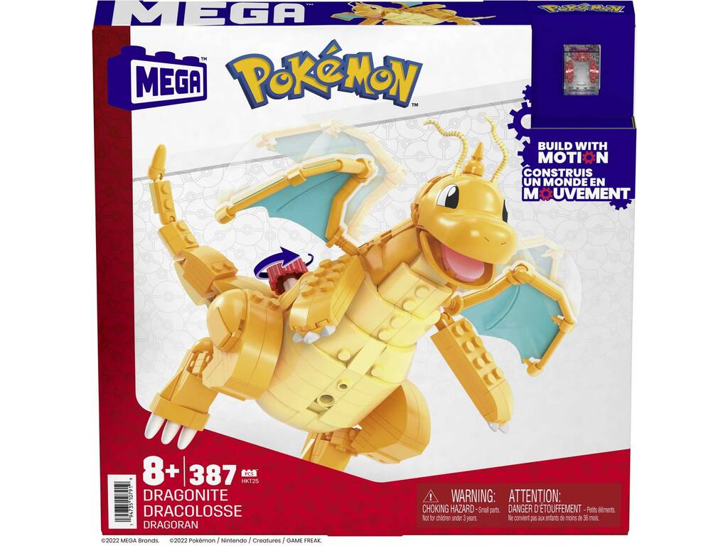 Pokémon Mega Figurine Dragonite avec Mouvement Mattel HKT25